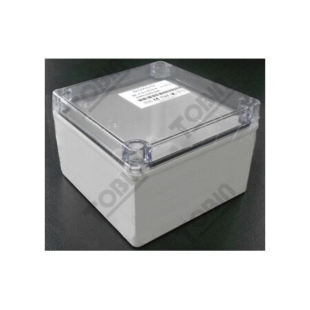 Polycarbonate Enclosure Box | IP66 Rated | Screw Mount Lid with Clear Cover | Grey Body | by Tobin