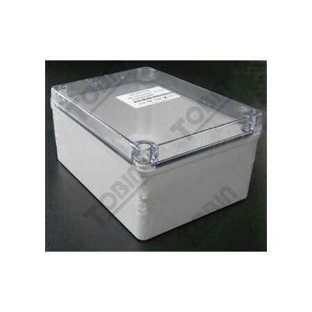Polycarbonate Enclosure Box | IP66 Rated | Screw Mount Lid | Grey Body with Clear Lid | by Tobin