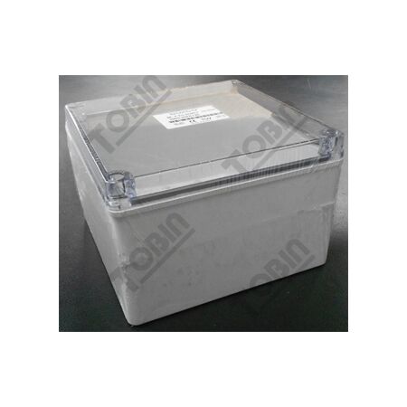 Polycarbonate Enclosure Box | IP66 Rated | Screw Mount with Clear Lid | Grey Body | by Tobin