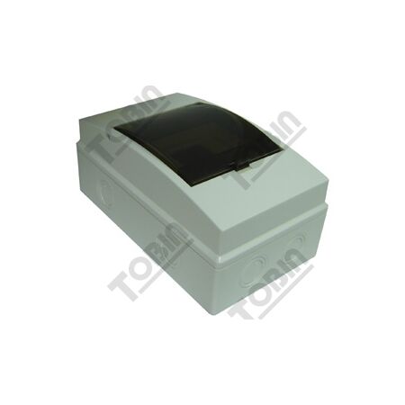Load Centre 4 Pole Surface Mount | IP55 Weatherproof | Transparent Cover | by Tobin