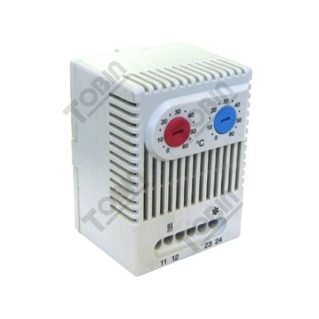 Thermostat Heating + Cooling | Dual Functionality | 0-60°C Temperature Range | 1xN/O & 1xN/C Contacts | by Tobin