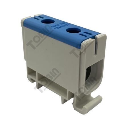 Bi Metal Terminal Block | 1 Pole | Copper 2.5-50mm² & Aluminum 6-50mm² | Blue | by Tobin