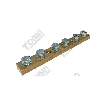 Earth Bars 165A 6 Pole | Stud Only Design | 6 x M8 Studs | by Tobin