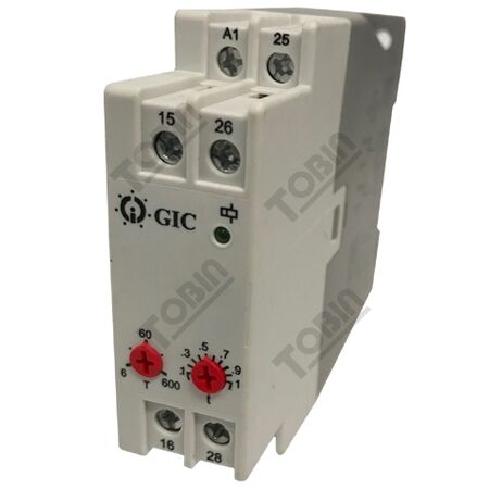 Timing Relay True Off Delay | 24-240VAC/DC | 2 Changeover Contacts | by Tobin
