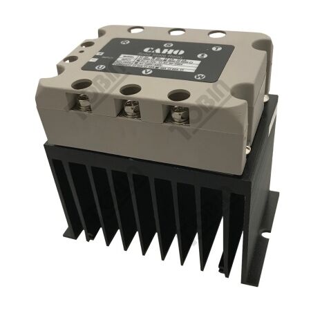 Solid State Relay 3 Phase 40A | 220-440V AC | 10-32V DC Input | SCR Unit & Heat Sink | by Tobin