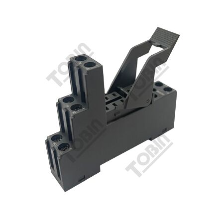 Eureka 2 Pole DIN Relay Base | Compatible with Slimline Relays | DIN Rail Mountable | Durable Construction | by Tobin