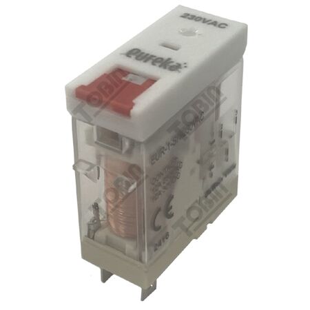 Eureka 1 Pole Relay 240VAC | SPDT Configuration | LED Indicator & Test Button | Slimline Design | by Tobin