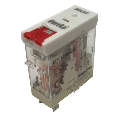 Eureka 1 Pole Relay 24VAC | SPDT Contact | LED Indicator | Slimline Design | by Tobin