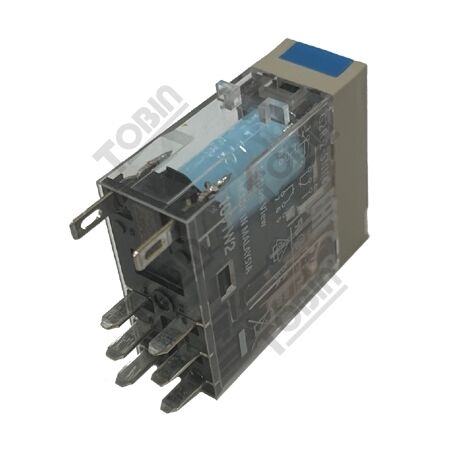 Relay Slim 24VDC 2 Pole DPDT | Test Button & LED Indicator | 5A Control | by Tobin