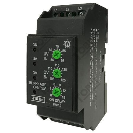 Phase Fail Relay 415V | Single Phase Voltage Monitor | Time Delay Protection | by Tobin
