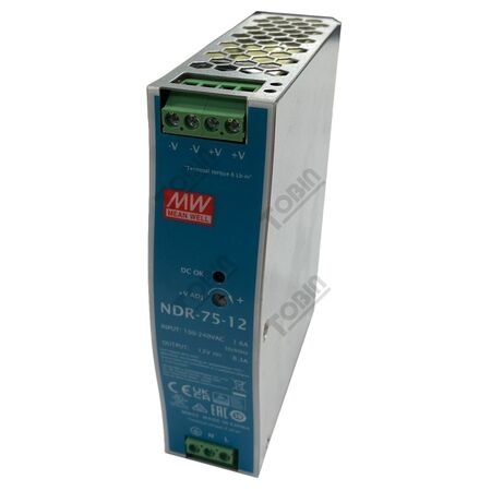 Power Supply 85-264VAC In | 12V DC Output | 6.3A Current | Slimline Design | by Tobin