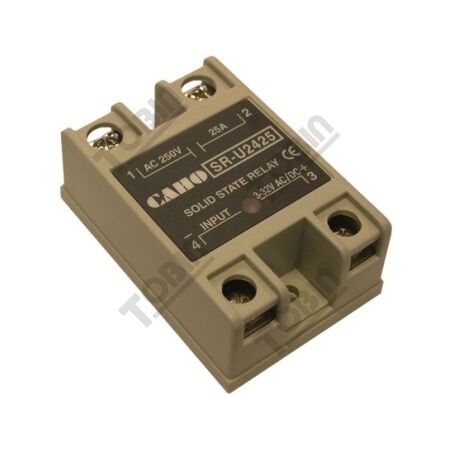 Solid State Relay 1 Phase 25A | 3-32V AC/DC Input | 24-380V Load Voltage | Silent Operation | by Tobin