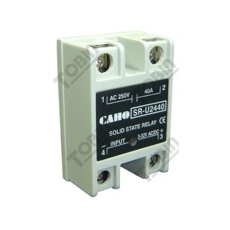 Solid State Relay 1 Phase 40A | 24-380V Output | 3-32V AC/DC Input | by Tobin
