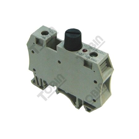 Terminal Fused M205 10mm | 10A Current Rating | 10-30V AC/DC | LED Indicator | by Tobin