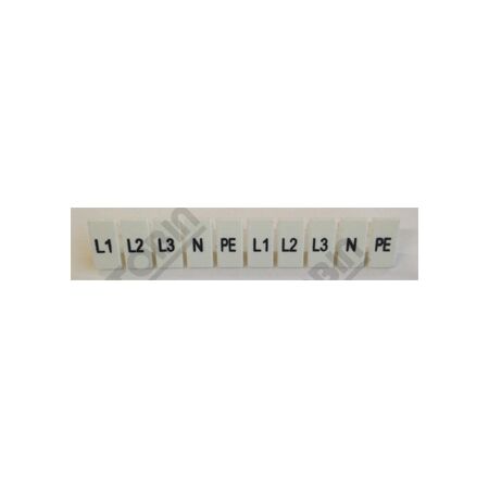 Terminal Label for TBN Ran 4.0mm | Durable Plastic | Clear Marking for L1-L2-L3-N-Pe | by Tobin