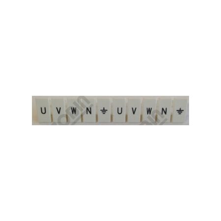 4mm DIN Terminal Label | U, V, W, N Markings | Durable Plastic | by Tobin
