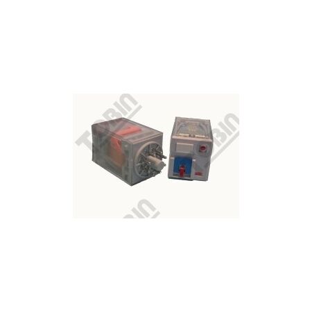 Relay Round Pin 2 Pole 10A 240VAC | 8 Pin Octal Base | LED Indicator | by Tobin