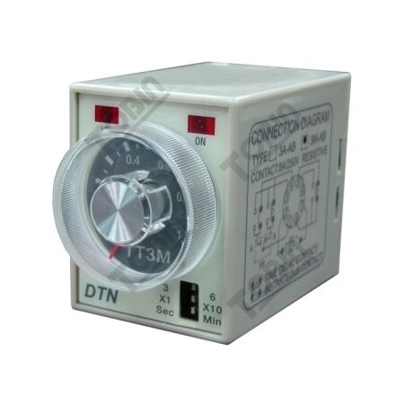Timing Relay Multi Range 415VAC | 3S-30M & 6S-60M Timing | 8 Pins | by Tobin