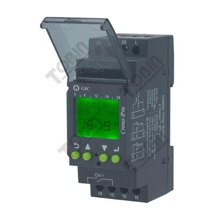 Digital Time Switch | 7-Day Programming | Dual Changeover Outputs | 240VAC | 36mm | by Tobin