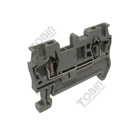 Feed Through Terminal Block ST 2.5 | Spring Clamp | DIN Rail Mount | Grey | by Tobin