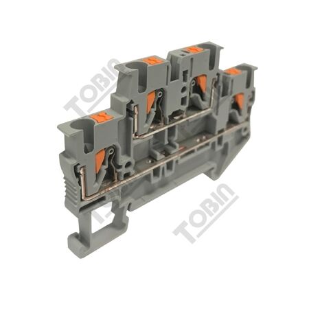 Double Level Terminal Block PTTB 2.5 | Dual Level Design | DIN Rail Compatible | @Pack of 50 | by Tobin