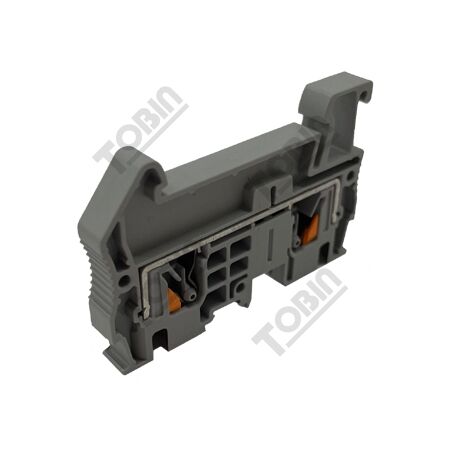 PT Terminal 1 Level Feed Through | 4mm Conductor Size | 38A Rated Current | DIN Rail Mount | by Tobin