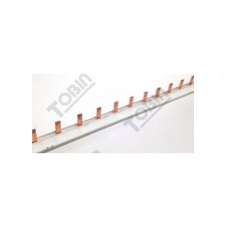 Busbar 1 Phase 1M Length Pin Type Commoning Bar 63A | Durable Conductive Alloy | Ideal for Electrical Systems | by Tobin