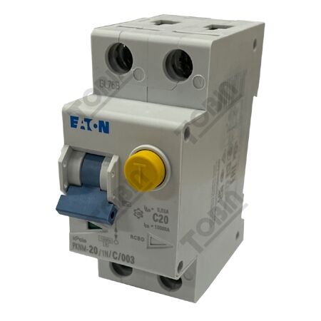 RCBO Eaton 2 Pole 20A 30mA Type A | Combined Residual & Overcurrent Protection | Type A Detection | by Tobin
