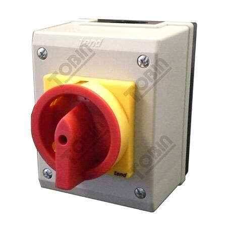 Isolator Enclosed IP65 63A 3 Pole | Padlockable Main Switch | Dust & Water Protection | by Tobin