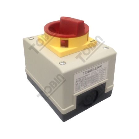 Isolator Enclosed IP65 80A 3 Pole | Padlockable Safety | Dust & Water Protection | by Tobin