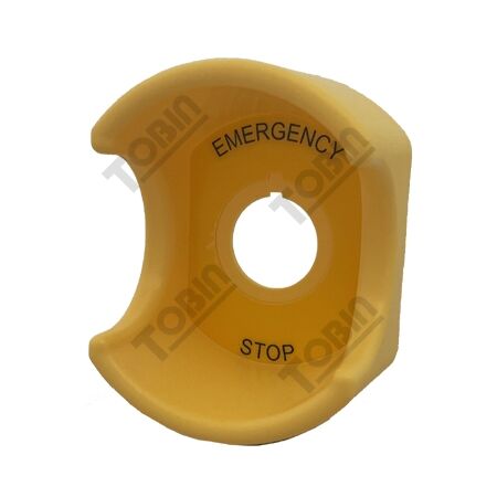 Emergency Stop Plastic Shroud | Compatible with 22mm Pushbuttons | Durable Plastic | Prevents Accidental Activation | by Tobin