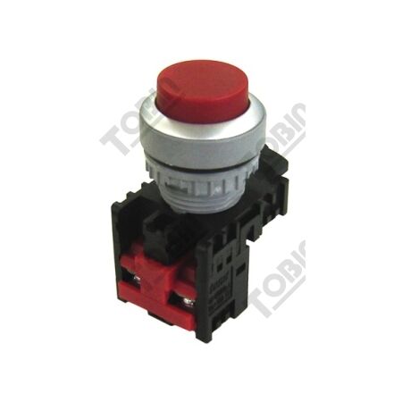 Pushbutton Raised Latching Red 1N/C Contact | Durable Design | Easy Identification | by Tobin