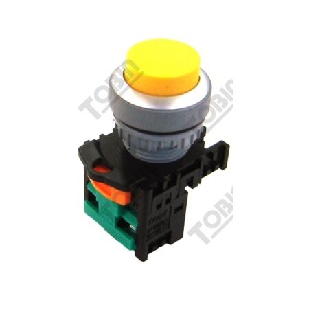 Pushbutton Raised Latching Amber 1N/O Contact | Durable Design | High Visibility | by Tobin