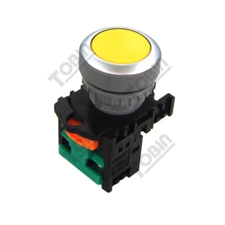 Pushbutton Flush Latching Amber 1NO Contact | Sleek Design | Clear Visual Identification | by Tobin