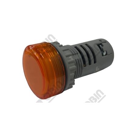 Pilot Light 22mm Hole LED | Amber Color | 12V AC/DC Operation | Panel Mount | by Tobin