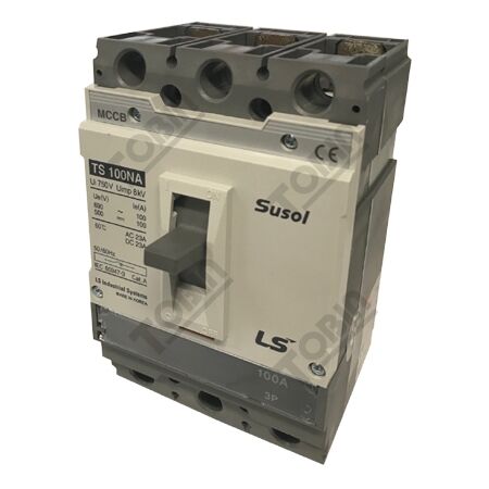 MCCB LS Electric Non Auto 100A 3 Pole | Reliable Circuit Protection | 3 Pole Configuration | by Tobin