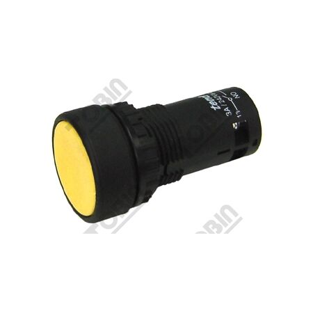 Pushbutton Monobloc Flush Yellow | 1 N/O & 1 N/C Contacts | Easy Identification | by Tobin