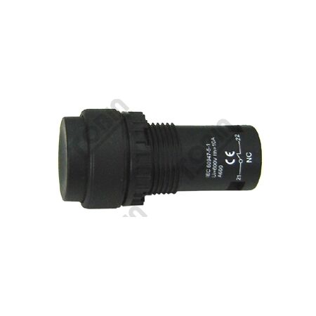 Pushbutton Monobloc Raised Black | 1 N/O & 1 N/C Contacts | Durable Design | by Tobin