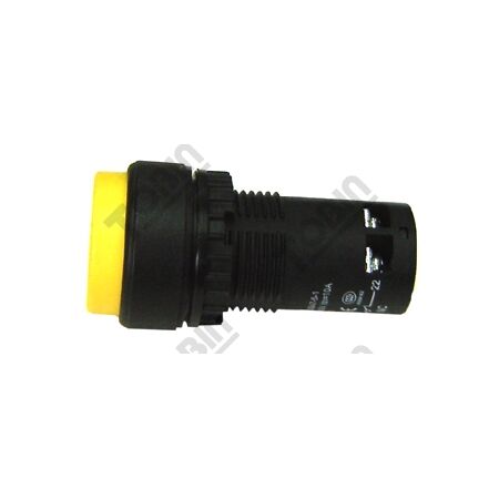 Pushbutton Monobloc Raised Yellow | 1 N/O & 1 N/C Contacts | Durable Design | by Tobin