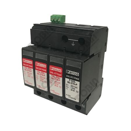 Surge Arrestor 50kA | Replaceable Plug Alarm | 3 Pole + Neutral | by Tobin