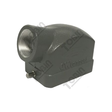 Housing 6P Alum Horizontal Hood | 2 Pins | PG16 Cable Gland Compatibility | Durable Aluminum Construction | by Tobin