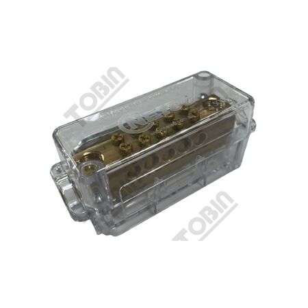 Clear Link 350A 7 Hole Electrical Termination | Supports 2x150mm² & 2x50mm² | Clear Insulation | by Tobin