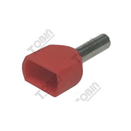 Boot Lace Pin Twin Red | 1.0 mm Cable Size | 8 mm Length | Pack of 100 | by Tobin