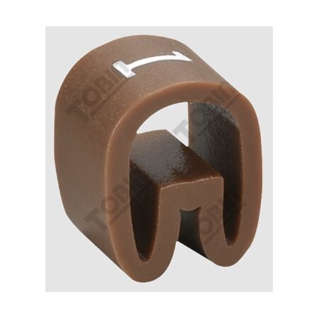Cable Marker 1 Brown | Durable Plastic | 0.75-1mm² Suitability | by Tobin