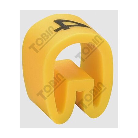 Cable Marker 4 Yellow | Fits 0.75-1mm² Cables | Durable Plastic | High Visibility | by Tobin
