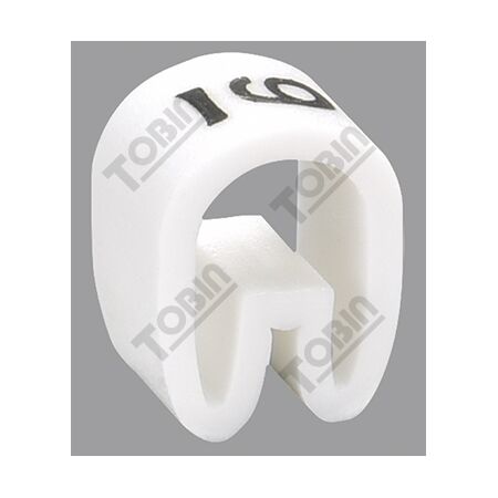 Cable Marker 9 White | Durable Plastic | 0.75-1mm² Compatibility | by Tobin