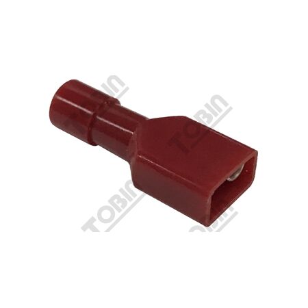 Red Female Quick Connect Terminal | 0.5-1.5mm Wire Size | Fully Insulated | 6.3x0.8mm Tab | @Pack of 100 | by Tobin