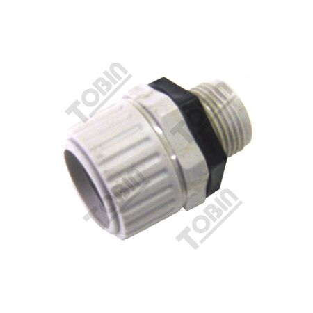 PVC Conduit Fitting 20mm Push Lock | Includes Locknut | Compatible with Corrugated Systems | by Tobin