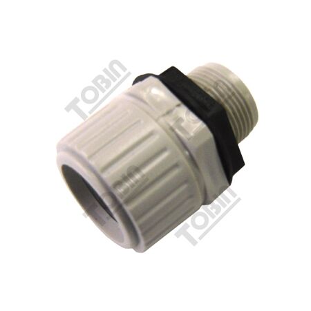 Conduit Fitting PVC 25mm Push Lock | Includes Locknut | Compatible with Eureka Conduit | by Tobin