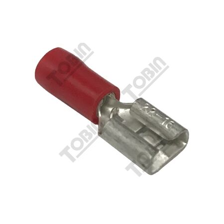 Quick Connect Red Female Connector | 0.5-1.5mm Wire Size | 10A Current Rating | Pack of 100 | by Tobin